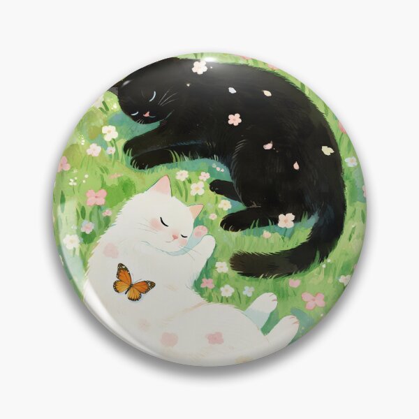 Item preview, Black cat and white cat designed and sold by xianxiu-ling.