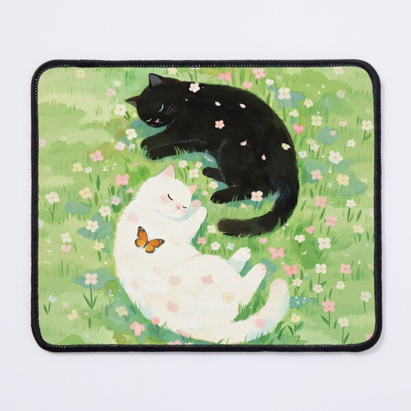 Item preview, Black cat and white cat designed and sold by xianxiu-ling.