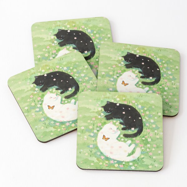 Item preview, Black cat and white cat designed and sold by xianxiu-ling.