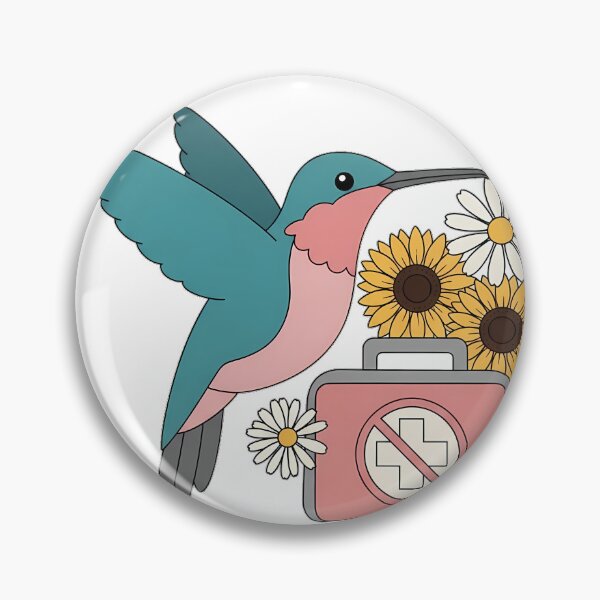 Item preview, Hummingbird Sunflower First Aid Pouch Gift designed and sold by pumsquare.