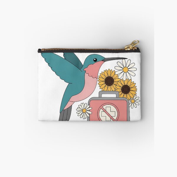Item preview, Hummingbird Sunflower First Aid Pouch Gift designed and sold by pumsquare.