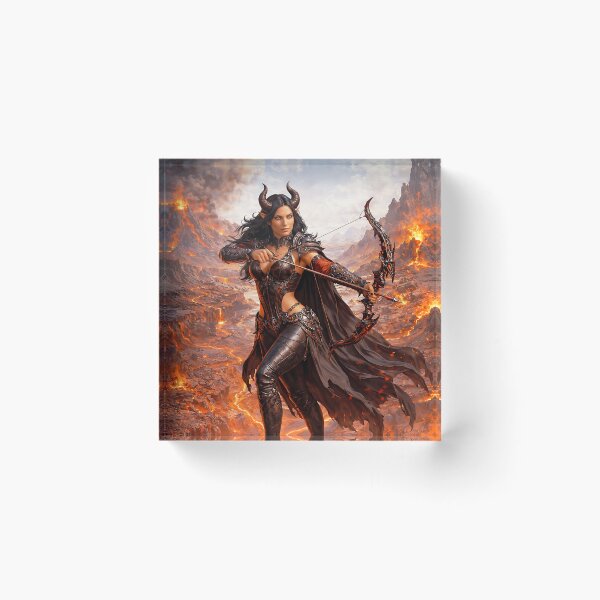 Item preview, Infernal Demon Archer in Volcanic Wasteland designed and sold by thor81pl.