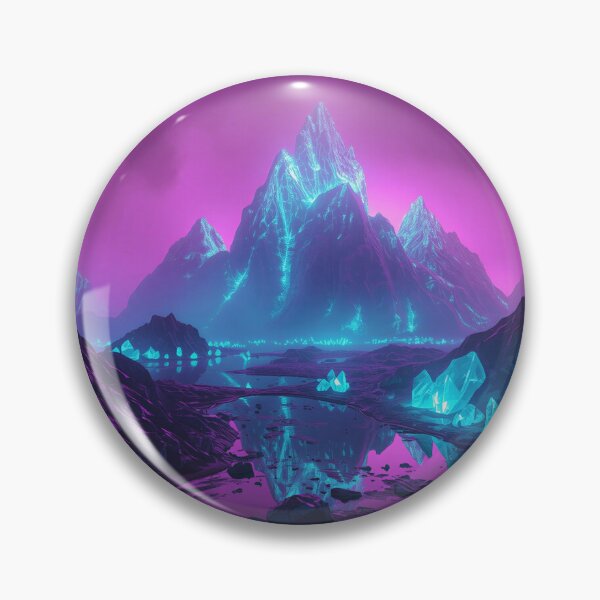 Item preview, Crystal Mountains – Alien Fantasy Landscape Art designed and sold by Luminous Wilds.
