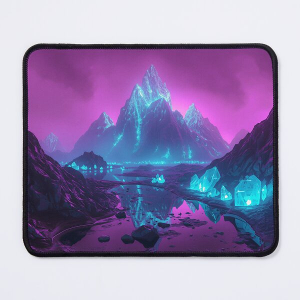 Item preview, Crystal Mountains – Alien Fantasy Landscape Art designed and sold by Luminous Wilds.
