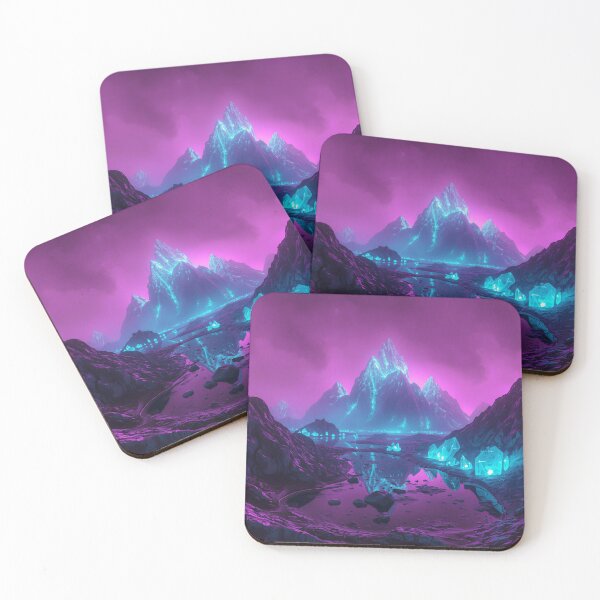 Item preview, Crystal Mountains – Alien Fantasy Landscape Art designed and sold by Luminous Wilds.