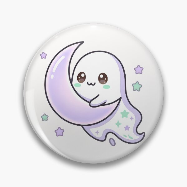 Item preview, Kawaii Pastel Ghost – Hugging Crescent Moon Aesthetic designed and sold by RADesignHub.