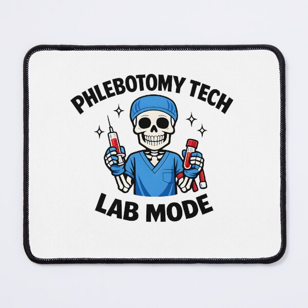 Item preview, Phlebotomy Tech Lab Mode Skeleton Funny Blood Draw Medical Humor Dark Cute Design designed and sold by ClinicalHubs.