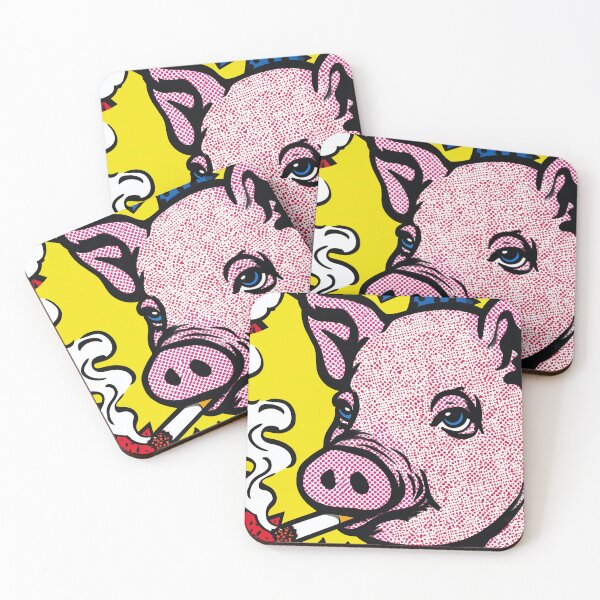 Item preview, Colorful Smoking Pig Pop Art designed and sold by lautir.