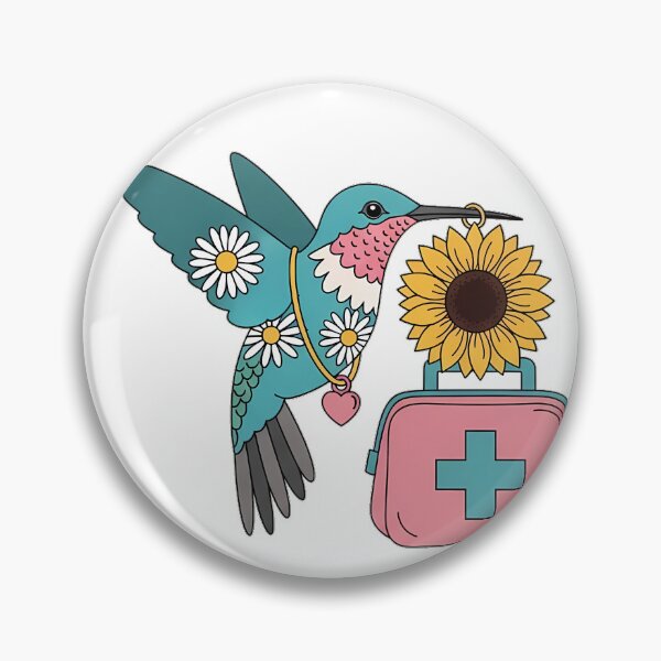 Item preview, Heart Charm Hummingbird Sunflower First Aid Pouch Gift designed and sold by pumsquare.
