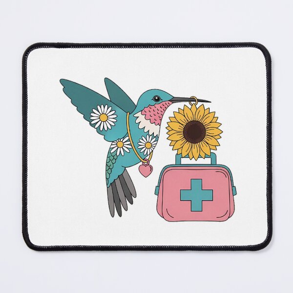 Item preview, Heart Charm Hummingbird Sunflower First Aid Pouch Gift designed and sold by pumsquare.