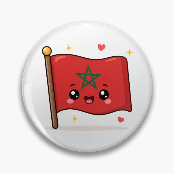 Item preview, Kawaii Moroccan flag designed and sold by Collection Touillette.