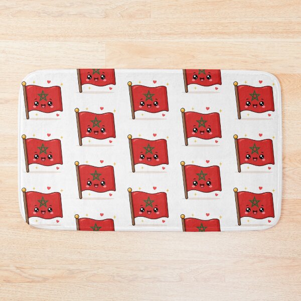 Item preview, Kawaii Moroccan flag designed and sold by Collection Touillette.
