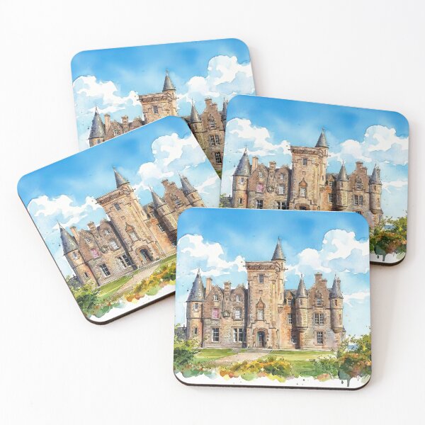 Item preview, Watercolour illustration of Glengorm Castle, Isle of Mull, Scotland designed and sold by davidelder.