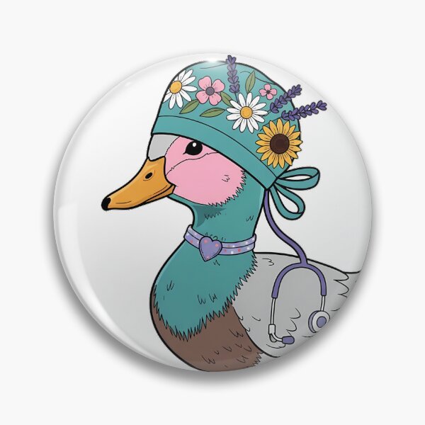 Item preview, Duck Lavender Sprigs Teal Scrub Cap Gift designed and sold by pumsquare.