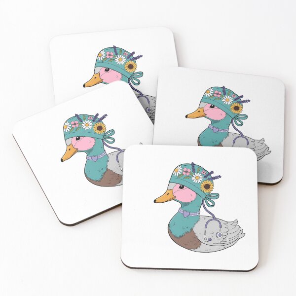 Item preview, Duck Lavender Sprigs Teal Scrub Cap Gift designed and sold by pumsquare.