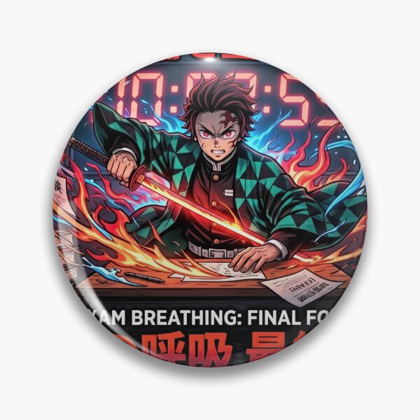 Item preview, Intense "Demon Slayer" aesthetic and study-war theme with vibrant "Exam Breathing" effects designed and sold by Deepmita.
