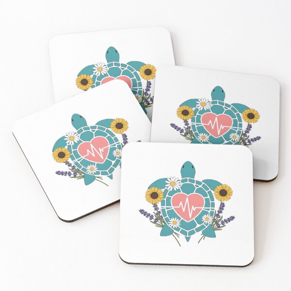 Item preview, Turtle Lavender Sprigs Heart Pulse Charm Gift designed and sold by pumsquare.