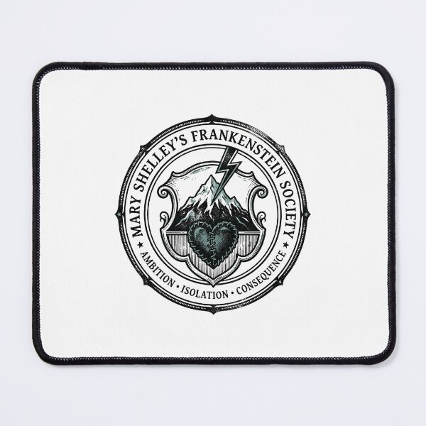 Item preview, Mary Shelley Frankenstein Society Ambition Isolation Consequence Badge designed and sold by Fenay Designs.