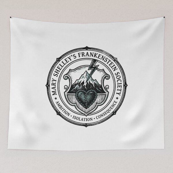Item preview, Mary Shelley Frankenstein Society Ambition Isolation Consequence Badge designed and sold by Fenay Designs.