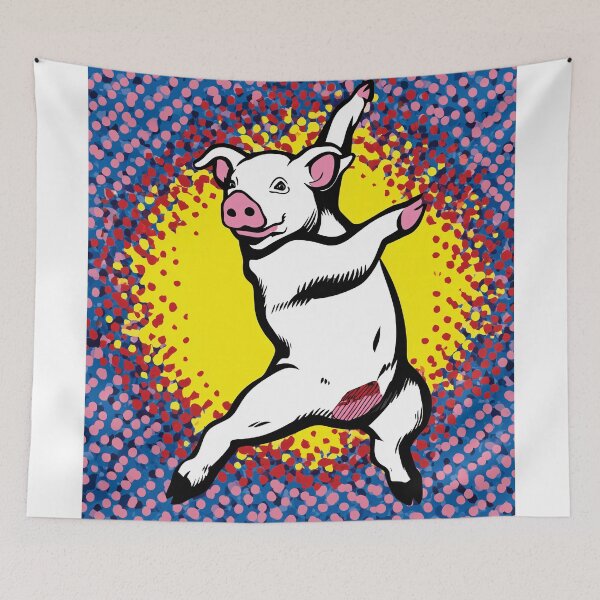 Item preview, Dancing Pig in Pop Art Style designed and sold by lautir.