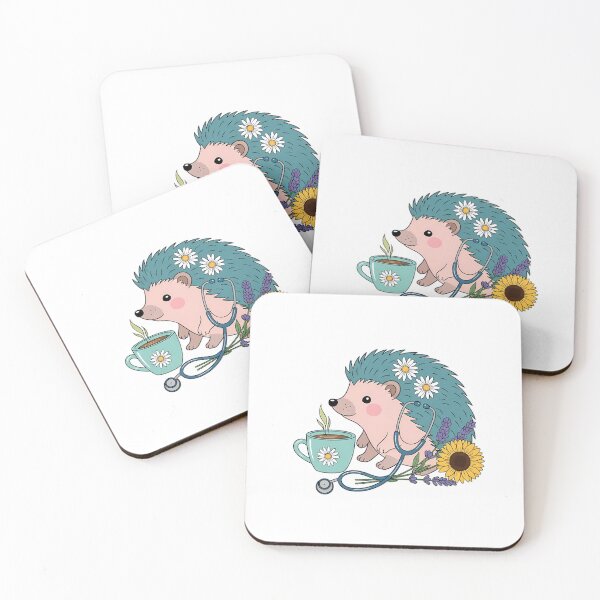 Item preview, Hedgehog Lavender Sprigs Tea Mug and Stethoscope Gift designed and sold by pumsquare.