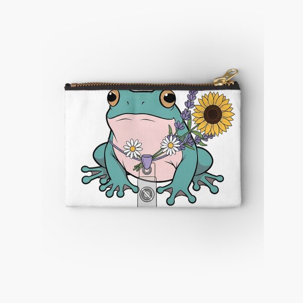 Item preview, Frog Lavender Sprigs Lavender Badge Reel Gift designed and sold by pumsquare.