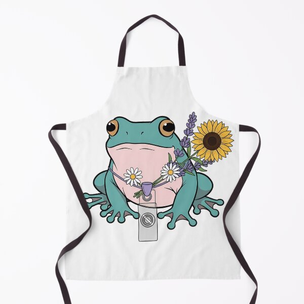 Item preview, Frog Lavender Sprigs Lavender Badge Reel Gift designed and sold by pumsquare.