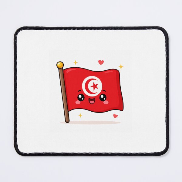 Item preview, Kawaii Tunisian flag designed and sold by Collection Touillette.