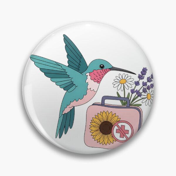 Item preview, Hummingbird Lavender Sprigs Sunflower First Aid Pouch Gift designed and sold by pumsquare.