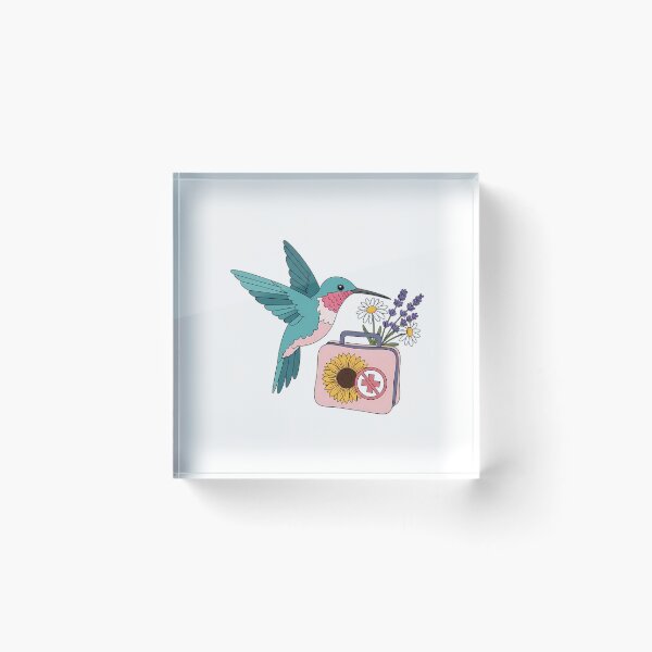 Item preview, Hummingbird Lavender Sprigs Sunflower First Aid Pouch Gift designed and sold by pumsquare.