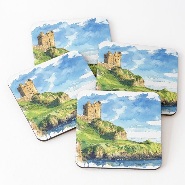 Item preview, Watercolour illustration of Gylen Castle, Isle of Kerrera, Argyle, Scotland designed and sold by davidelder.