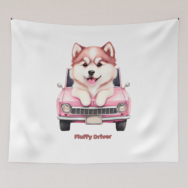 Item preview, Watercolor Malamute Puppy Joyride designed and sold by QuirkyCloud Designs.