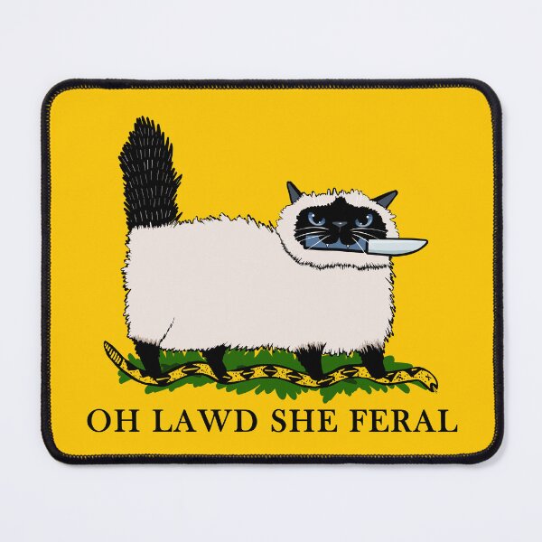 Item preview, Oh Lawd She Feral Siamese Cat designed and sold by KilkennyCat Art.