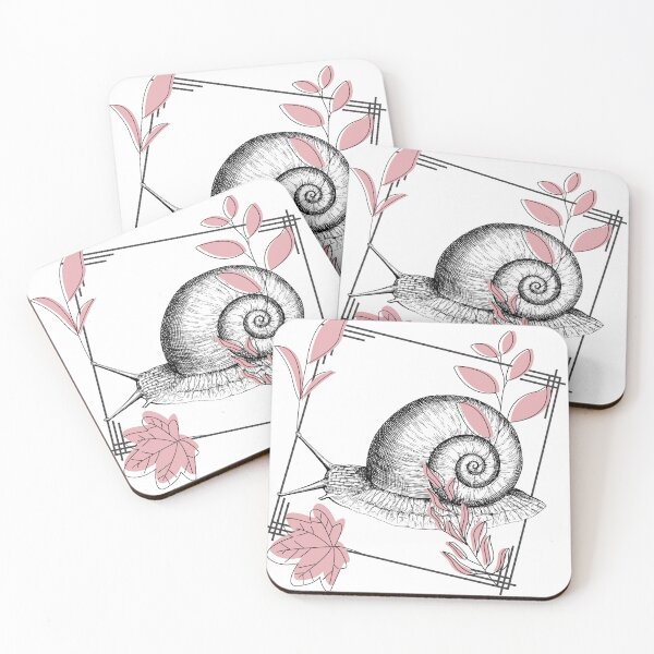 Item preview, Vintage Snail & Pink Botanical - Boho Art designed and sold by Kanniax.
