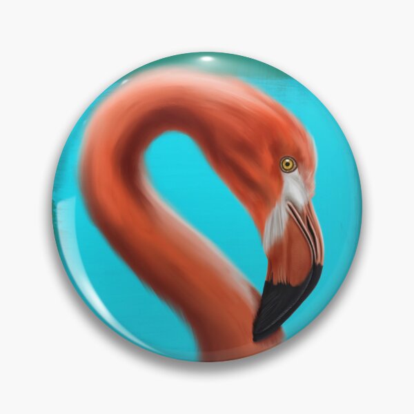 Item preview, Flamingo portrait designed and sold by Eva Hussain Studio.