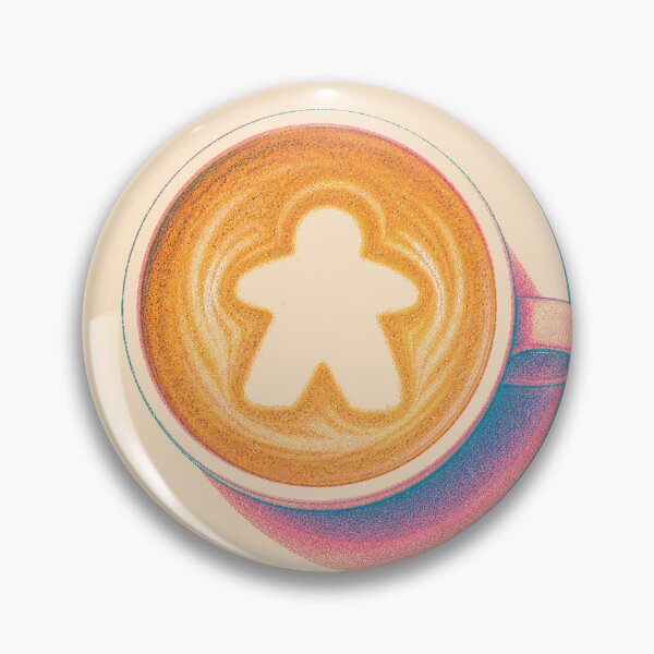 Item preview, Risograph Meeple Latte Foam Board Game Geek  designed and sold by TackyTime.