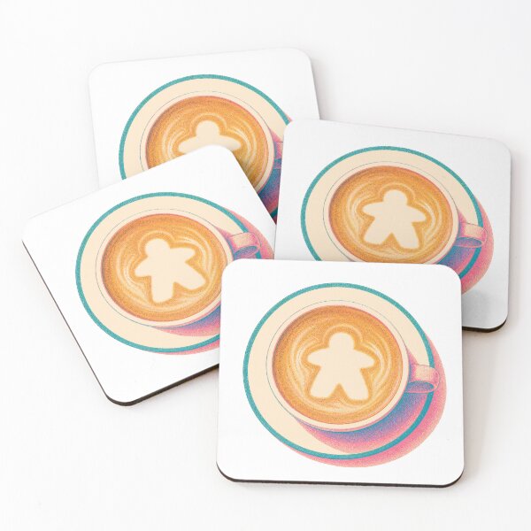 Item preview, Risograph Meeple Latte Foam Board Game Geek  designed and sold by TackyTime.