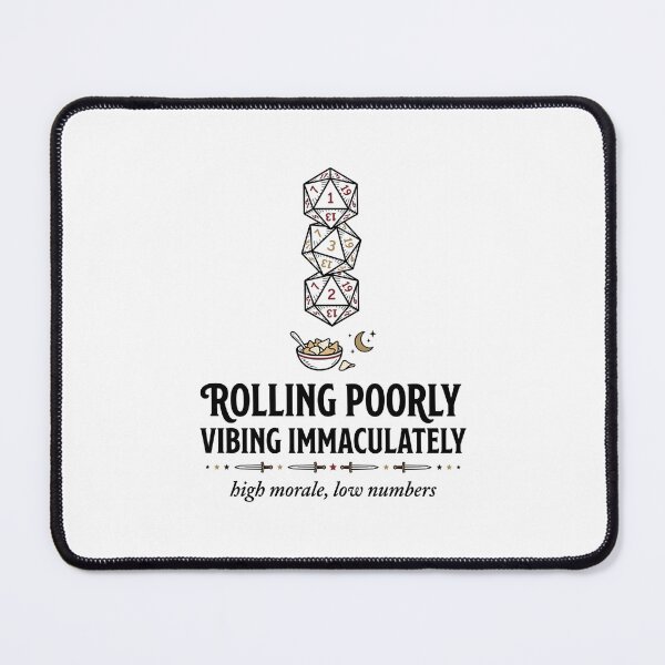Item preview, Rolling Poorly Vibing Immaculately High Morale Low Numbers designed and sold by Fenay Designs.