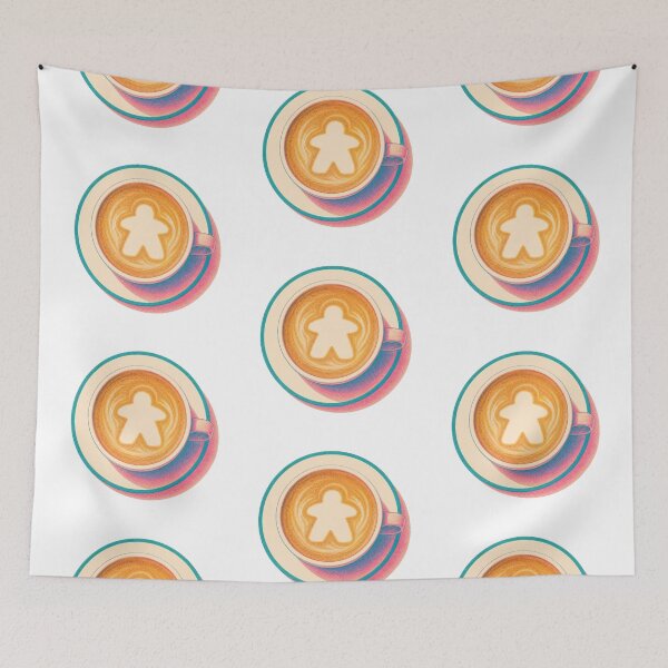 Item preview, Risograph Meeple Latte Foam Board Game Geek  designed and sold by TackyTime.