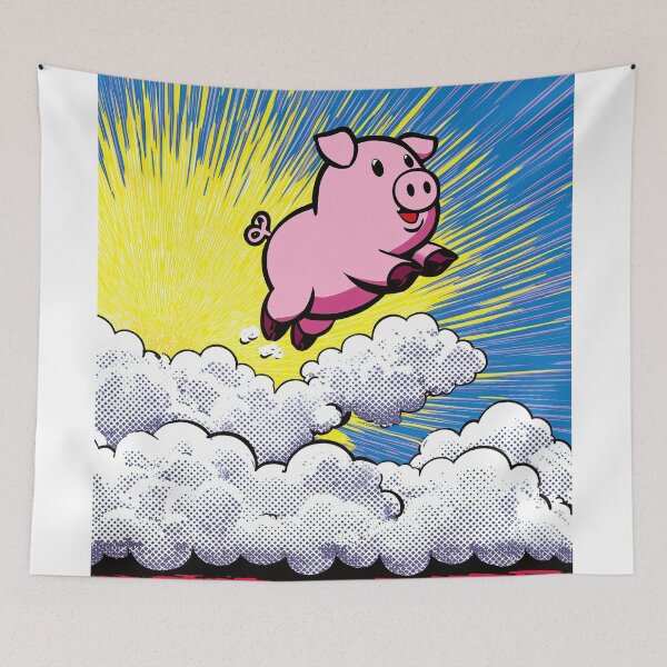 Item preview, Cartoon Flying Pig Adventure designed and sold by lautir.