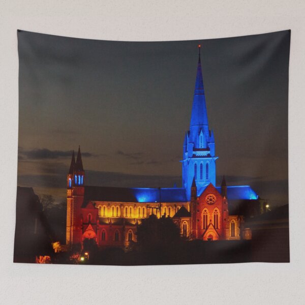 Item preview, Blue-Lit Sacred Heart Cathedral - Bendigo, Victoria designed and sold by Steven Jodoin.