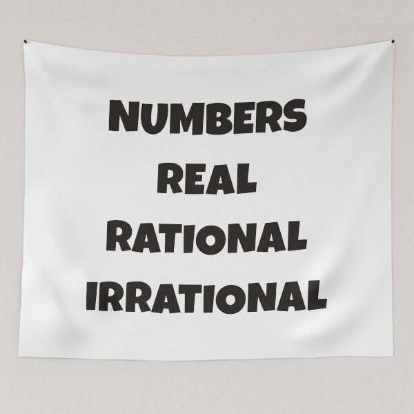 Item preview, Numbers in Math real rational irrational designed and sold by Think4Prints.