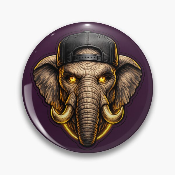 Item preview, Neon Elephant Head – Streetwear Glow Sticker Design designed and sold by KrishAuraa.