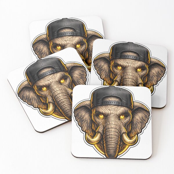 Item preview, Neon Elephant Head – Streetwear Glow Sticker Design designed and sold by KrishAuraa.