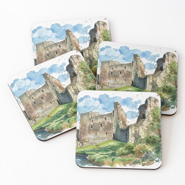 Item preview, Watercolour illustration of Hailes Castle, Lothian, Scotland designed and sold by davidelder.