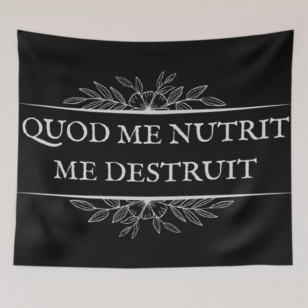Item preview, Quod Me Nutrit Me Destruit - Dark Academia Aesthetic Latin Art designed and sold by DarkOriginArts.