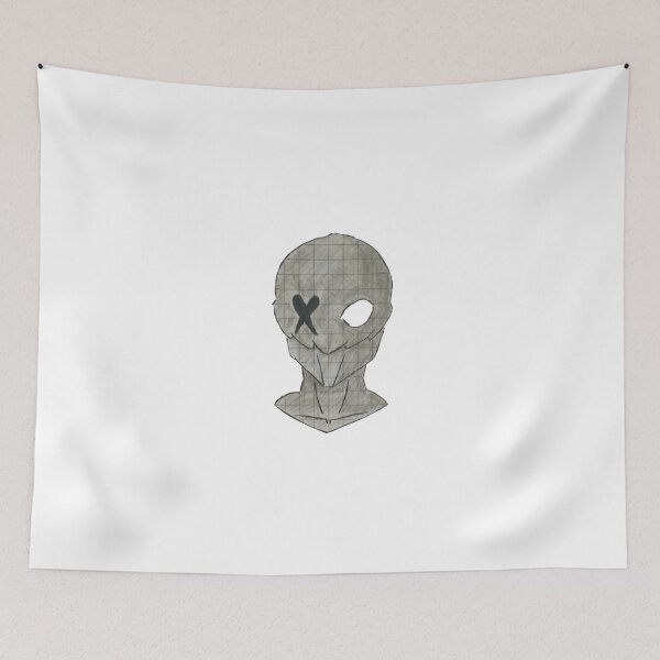 Item preview, Abstract Mask Face Hand Drawn Original Art designed and sold by UnrealShopKelko.