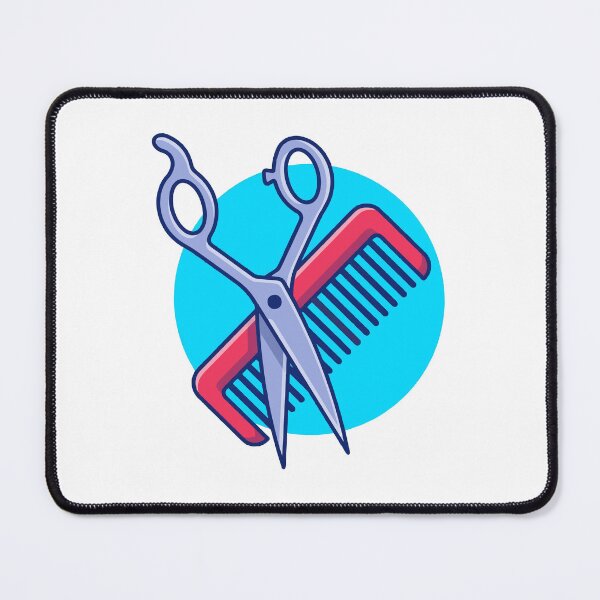 Item preview, Barber Shop Scissors and Comb Professional Stylist Icon designed and sold by Gromiber.