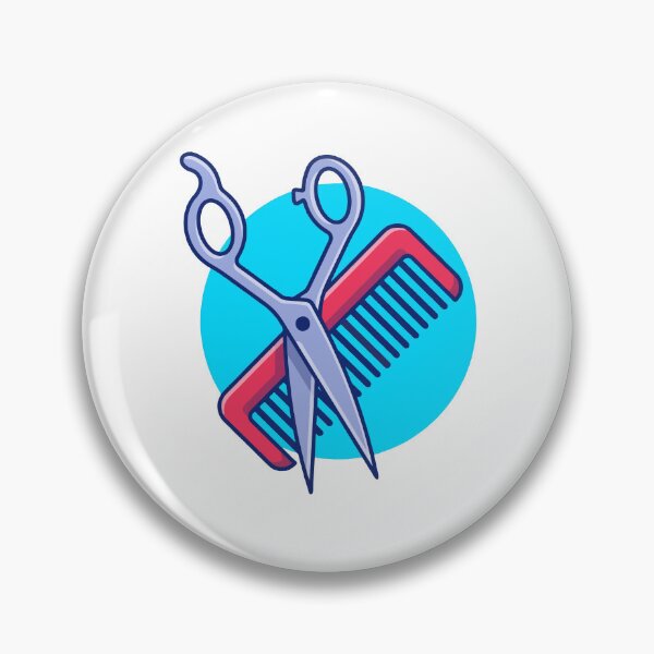 Item preview, Barber Shop Scissors and Comb Professional Stylist Icon designed and sold by Gromiber.