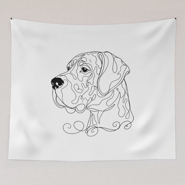 Item preview, Great Dane One Line Art – Modern & Majestic Dog Contour Design designed and sold by Pfotenfaden.